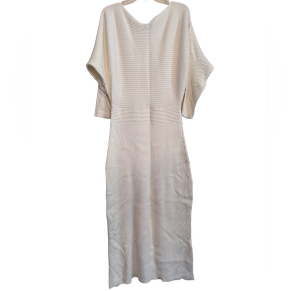 Banana Republic Cream Sweater Maxi Dress With Slit - Picture 5 of 7